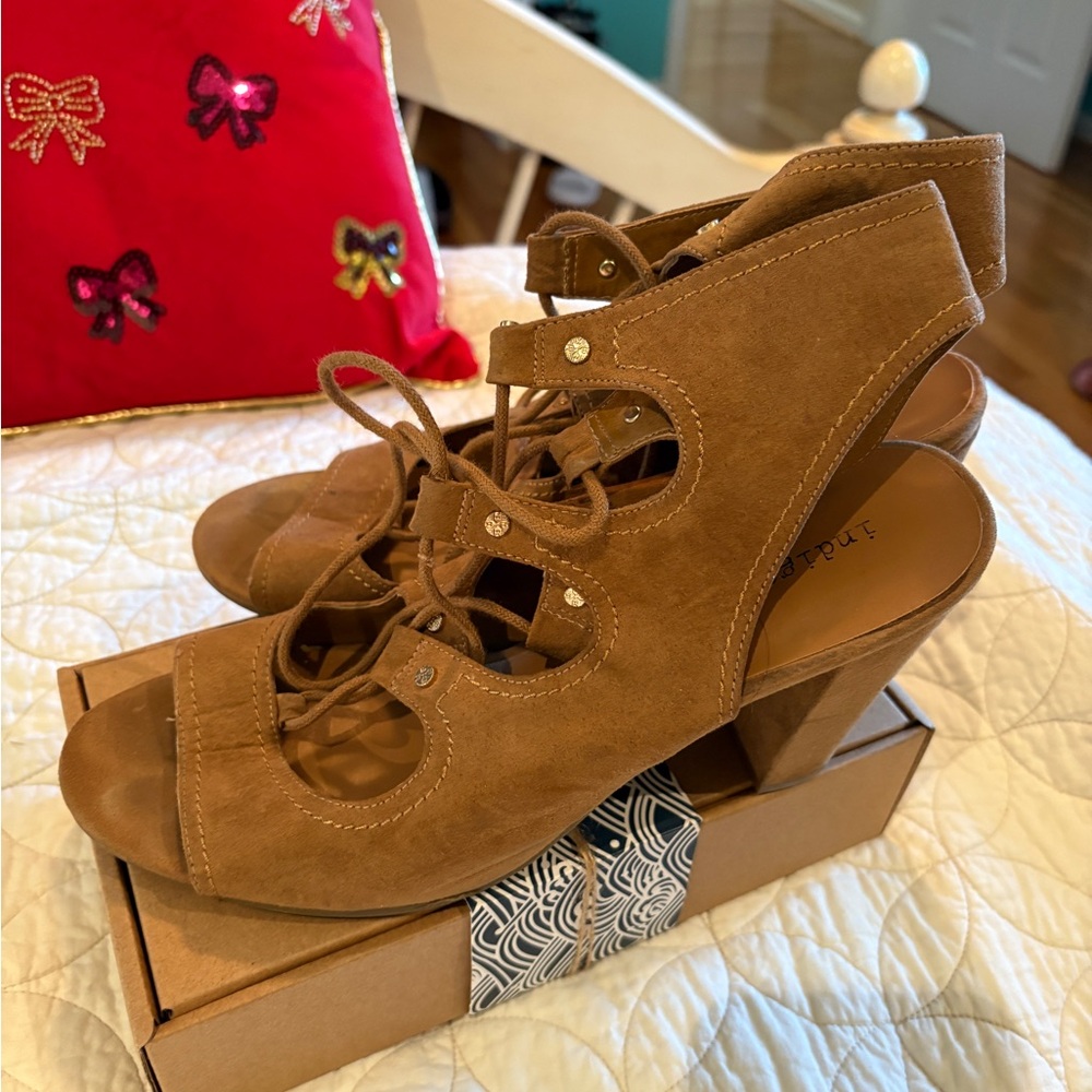 Lace up block heels 11